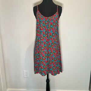 NATURAL LIFE Floral Dress - Red and Green
